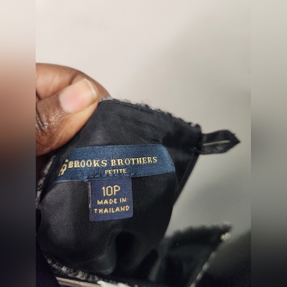 Brooks Brothers Wool Blend Petite Houndstooth Pencil Skirt 10P - Picture 6 of 9